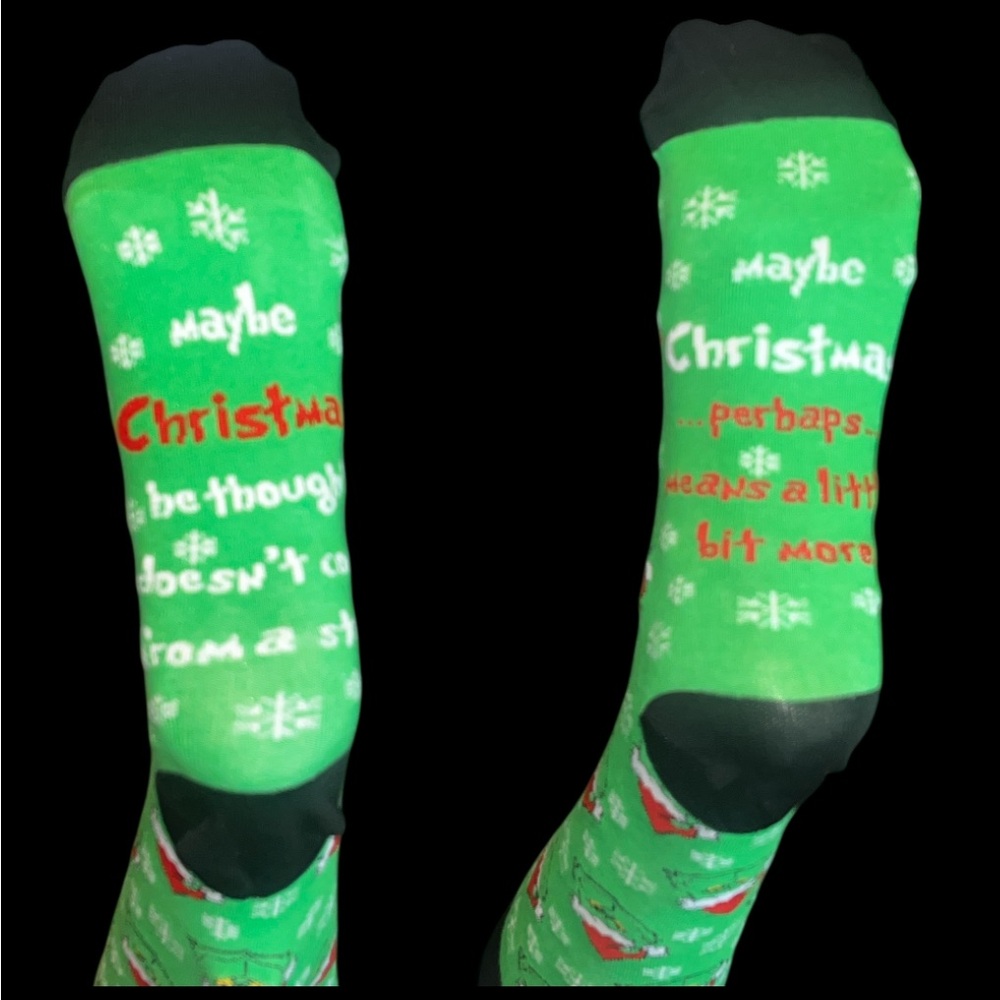 Holiday Grinch • Maby • Novelty Socks NWT